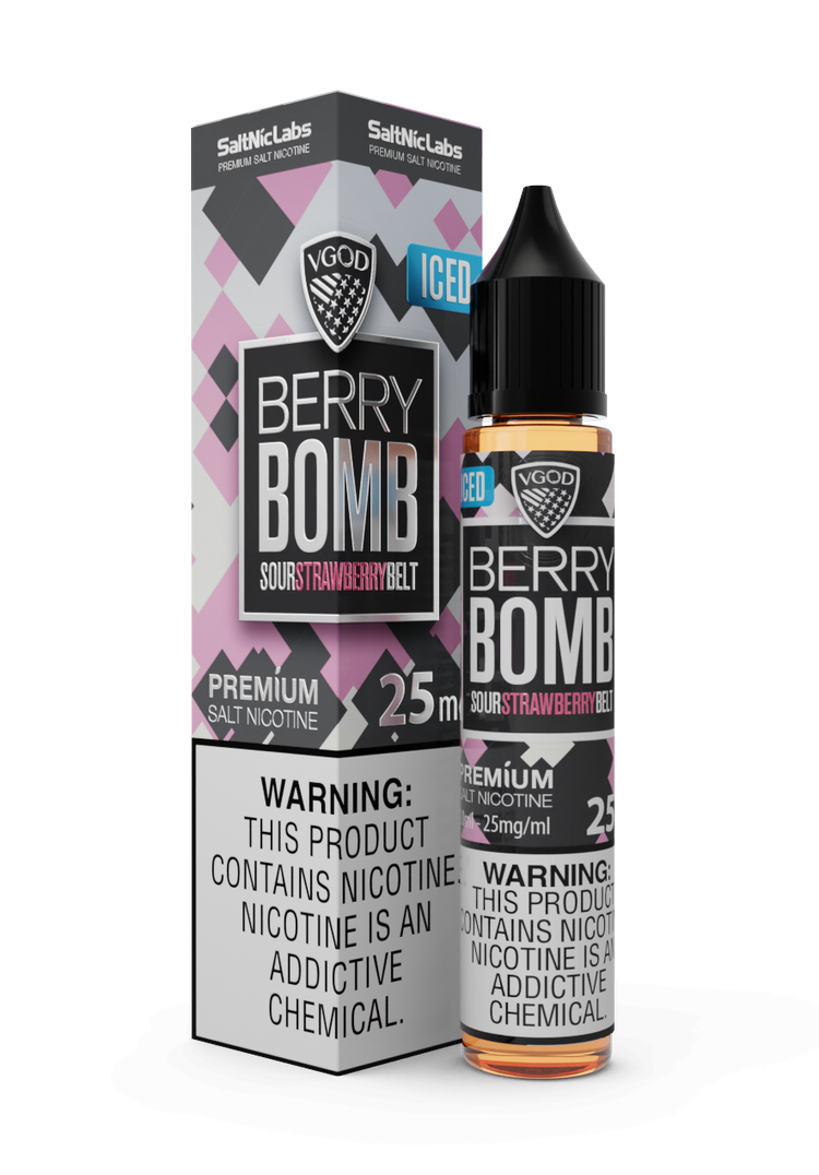 VGOD Iced Berry Bomb (strawberry) SaltNic E-Liquid 30Ml