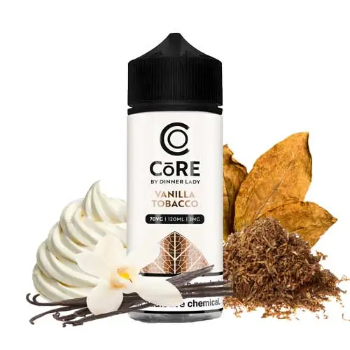 DINNER LADY : CORE VANILLA TOBACCO 120ML (FREEBASE)